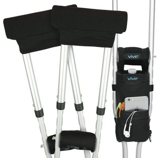 Vive Health Crutch Pad Kit, PK5 CSH1056BLK
